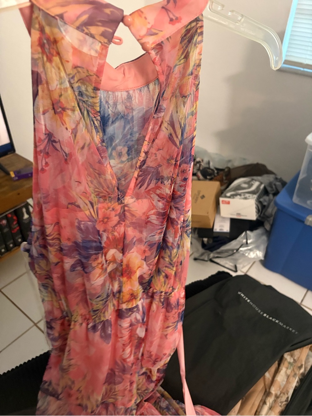 Floral Coral Pink Sleeveless Maxi Dress
